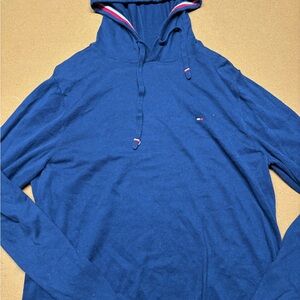 Tommy Hilfiger Navy Sweater with Red and White Accents